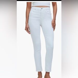 Madewell stovepipe white jeans